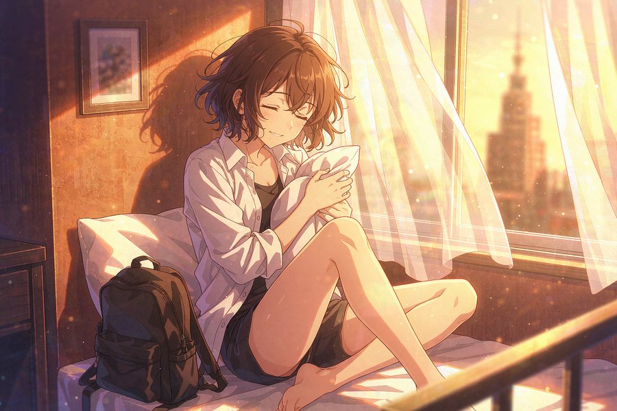 Illustrated romantic scene