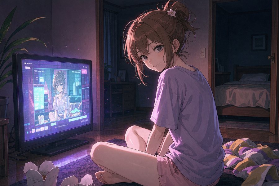 Illustrated AI roleplay scene
